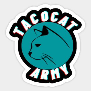 Tacocat Army Merch Sticker